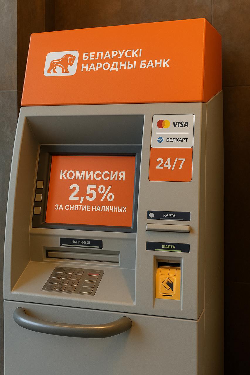 БНБ-Банк вводит комиссию за снятие наличных с карт Белкарт других банков